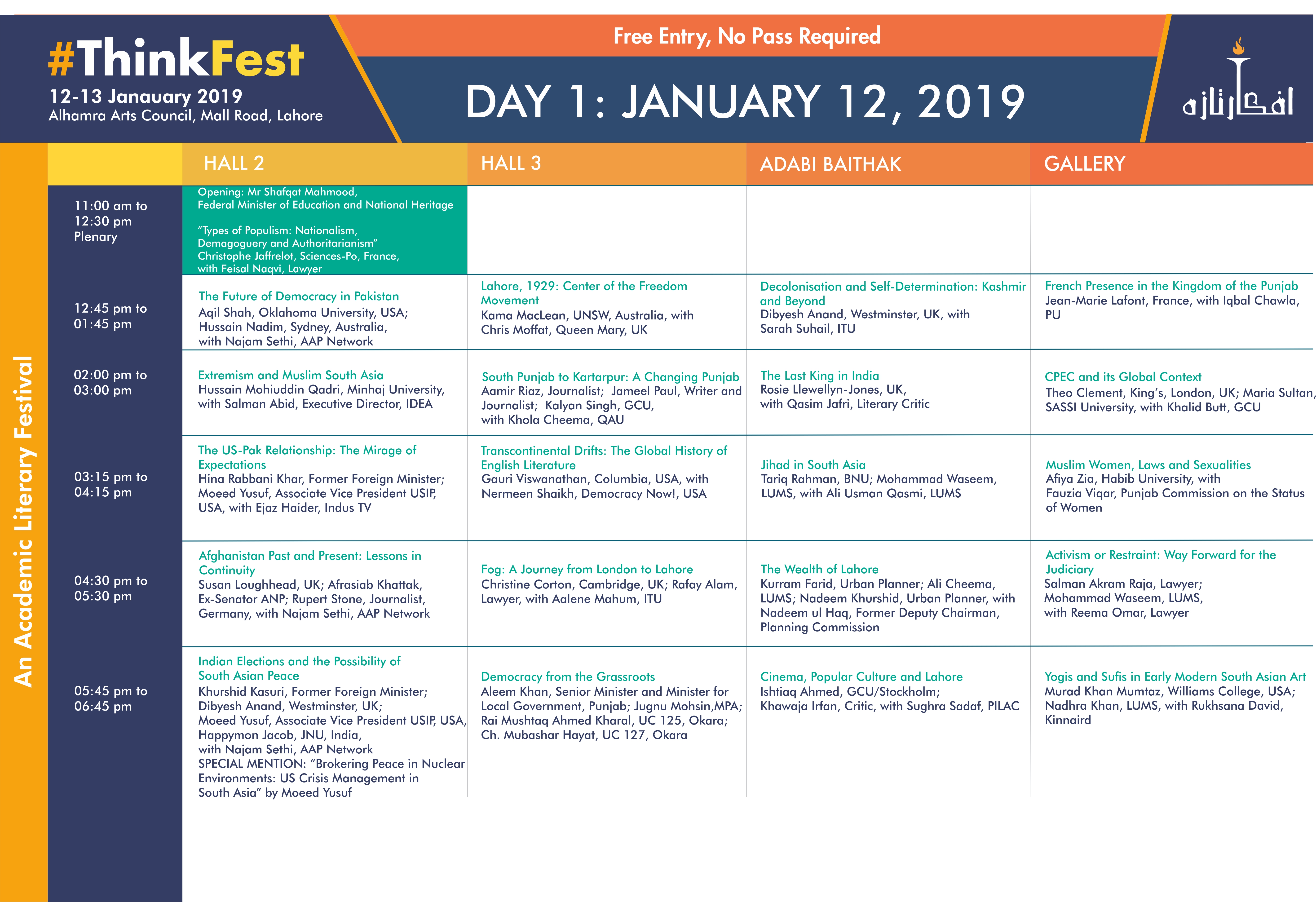 thinkfest day 1 schedule